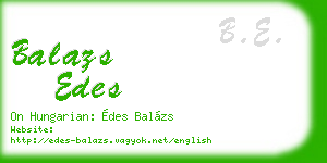 balazs edes business card