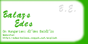 balazs edes business card